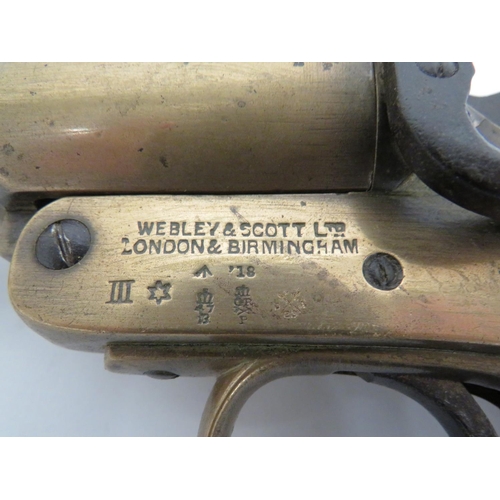 437 - Deactivated WW1 Dated British Brass Flare Pistol
1 inch, 5 3/4 inch, brass barrel with flared muzzle... 