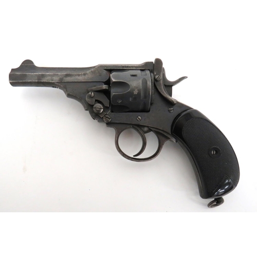 439 - Deactivated Webley Patent Mark IV WW1 Revolver
.455, 4 inch, blackened barrel.  Front blade sig... 