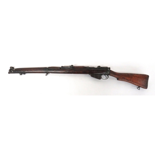 447 - Deactivated WW1 British SMLI MKIII* Rifle
.303, 25 inch barrel.  Top mounted leaf sight.  ... 