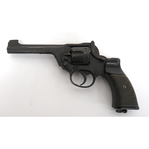 450 - Deactivated Enfield No 2 MKI* Service Revolver
.38, 5 inch, blackened barrel with front blade sight.... 