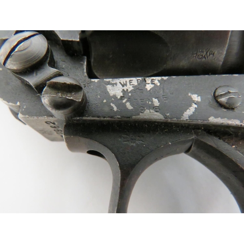 452 - Deactivated WW1 Dated Webley Mark VI Service Revolver
.455, 6 inch, black painted barrel with front ... 