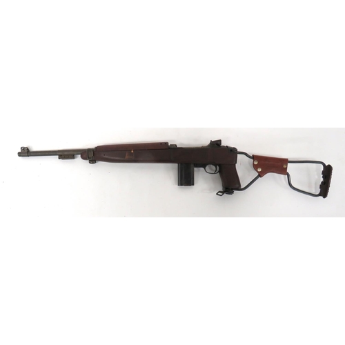 456 - Deactivated American M1 Carbine With Airborne Pattern Stock
.30 cal, 18 inch barrel.  Front sig... 