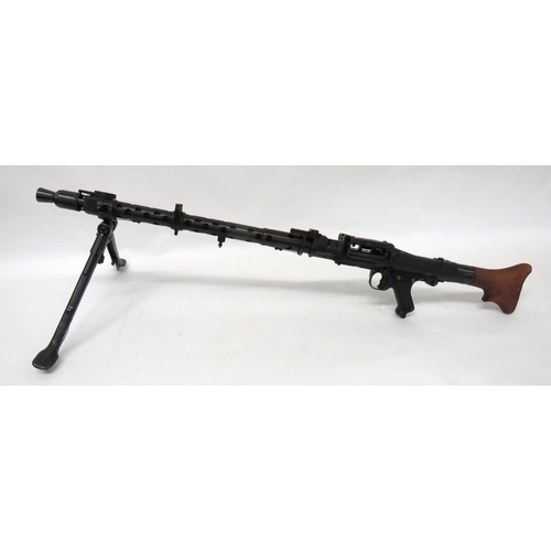 459 - Deactivated German MG34 Light Machine Gun
7.92 mm, 24 1/2 inch barrel with front flash hider.  Black... 