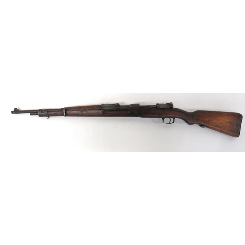 460 - Deactivated Mauser M1924 Contract Rifle
7.92 mm, 23 3/4 inch, blued barrel.  Front blade sight and r... 