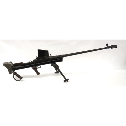 462 - Scarce Deactivated British Boys Anti Tank Rifle
.55, 39 1/2 inch, blackened barrel.  Rectangula... 