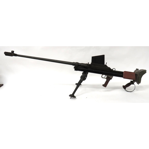 462 - Scarce Deactivated British Boys Anti Tank Rifle
.55, 39 1/2 inch, blackened barrel.  Rectangula... 