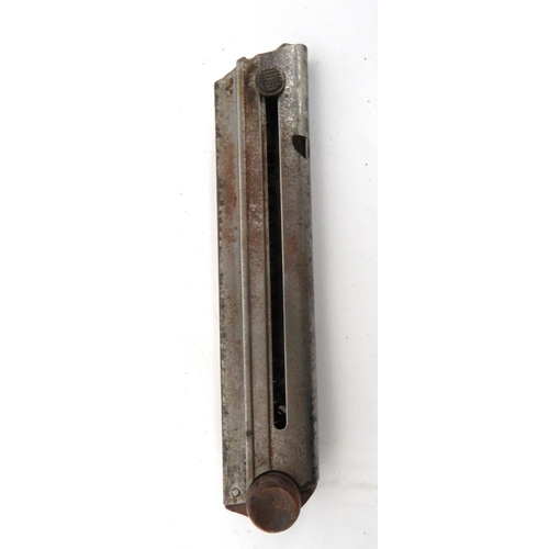 464 - WW1 Period Luger Magazine
pressed magazine.  Lower wooden toggle numbered 