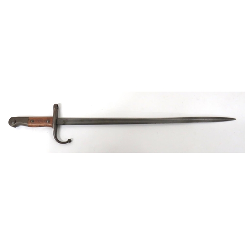 467 - Turkish M1890 Mauser Rifle Bayonet
18 inch, single edged blade with fuller.  Forte with Turkish... 