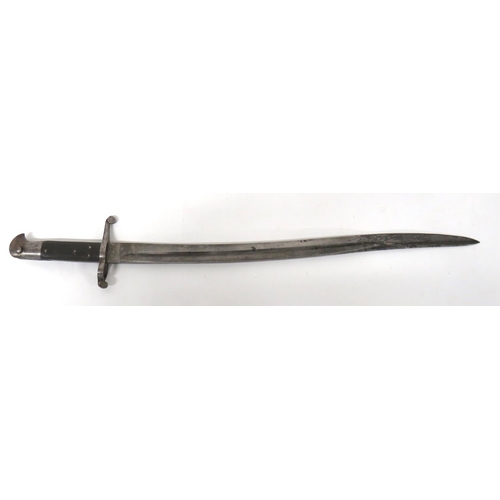 470 - British P1856 Yataghan Sword Bayonet
22 3/4 inch, single edged, yataghan blade with wide fuller. &nb... 