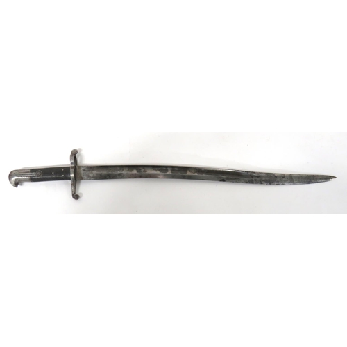 470 - British P1856 Yataghan Sword Bayonet
22 3/4 inch, single edged, yataghan blade with wide fuller. &nb... 