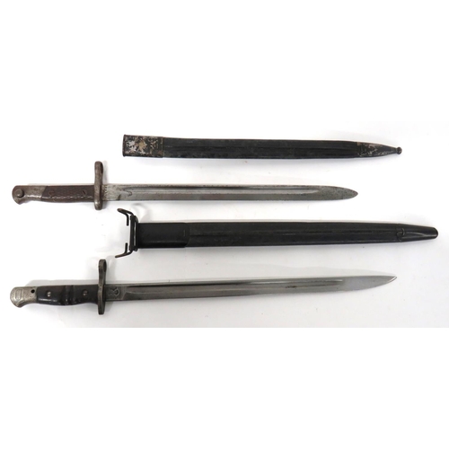 480 - American P17 Bayonet And Spanish M1893 Bayonet
P17 bayonet with 16 3/4 inch, single edged blade and ... 