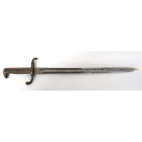 481 - Imperial German M1871 Bayonet
18 1/2 inch, single edged blade with fuller.  Forte marked 