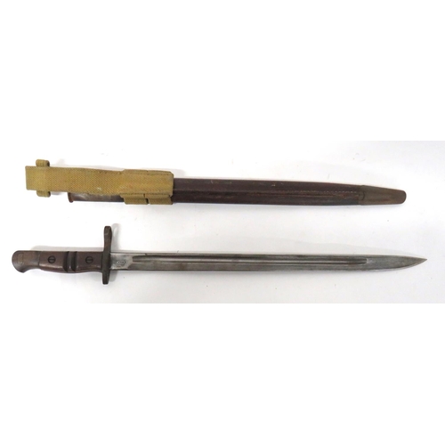 482 - British P13 Bayonet
17 inch, single edged blade with fuller. Forte with maker 