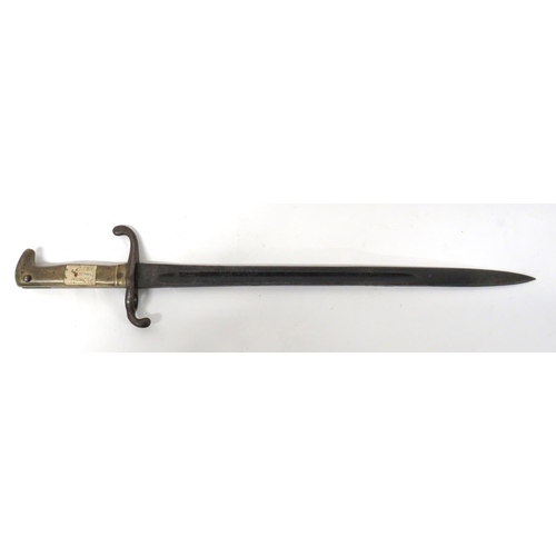 485 - Imperial German M1871 Bayonet
18 1/2 inch, single edged blade with wide fuller.  Forte marked 