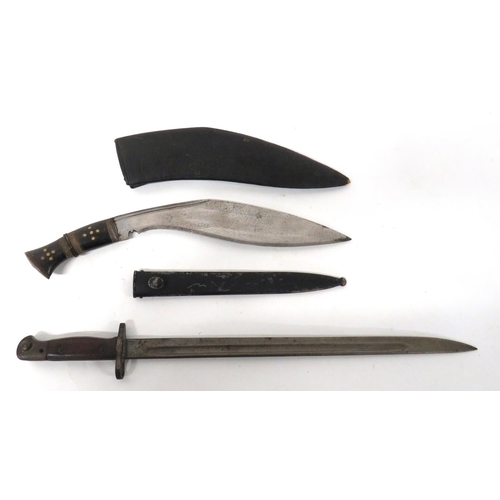 486 - WW1 Regimentally Stamped SMLE Bayonet
17 1/4 inch, single edged blade with fuller.  Forte with ... 