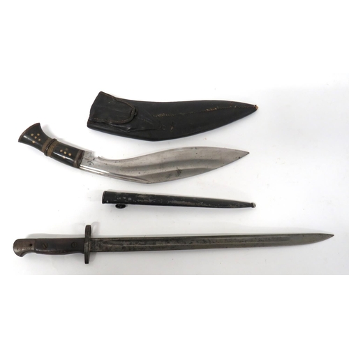 486 - WW1 Regimentally Stamped SMLE Bayonet
17 1/4 inch, single edged blade with fuller.  Forte with ... 