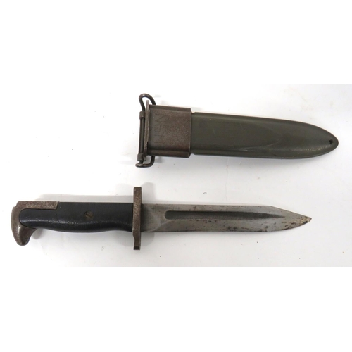 490 - Converted American 1903 Pattern Garand Bayonet Into A Knife
6 1/2 inch, single edged, shortened, cli... 