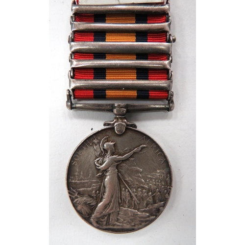 129 - Boer War QSA Medal 67th Imperial Yeomanry (Sharpshooters)
five bar example - Cape Colony, Orange Fre... 