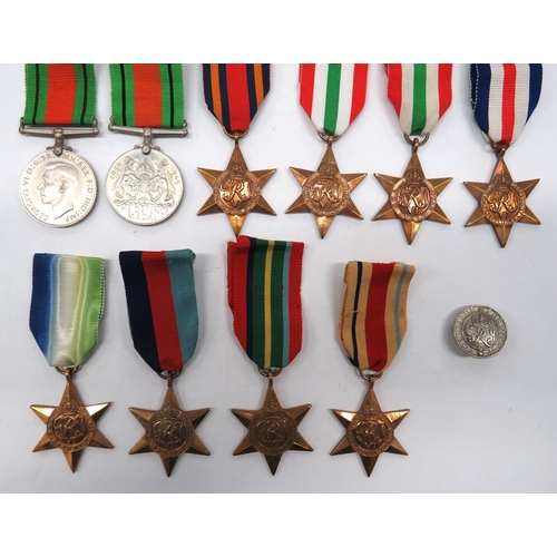 144 - Selection Of WW2 Medals
consisting 1939-45 Star ... Africa Star ... 2 x Italy Stars ... Atlantic Sta... 