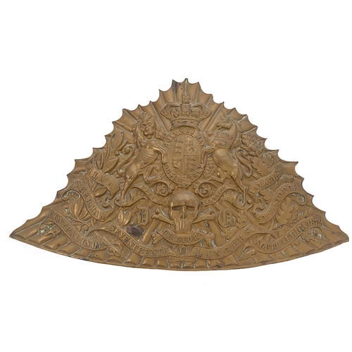 489 - Badge. 17th (Duke of Cambridge's Own) Lancers Victorian OR’s lance cap plate circa 1880-1905.  A goo... 