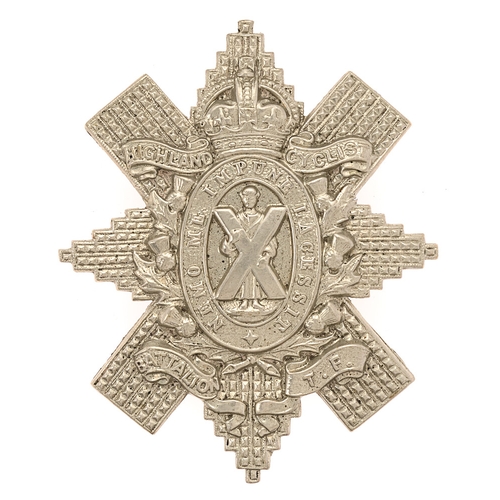 73 - Badge. Scottish. Highland Cyclist Battalion, Territorial Force glengarry badge circa 1909-19.  Good ... 