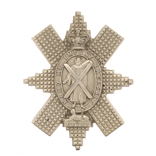 80 - Badge. Scottish. 42nd Royal Highland (The Black Watch) Regiment of Foot glengarry badge circa 1874-8... 