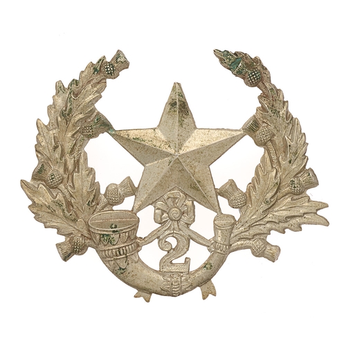 90 - Badge. Scottish. 2nd (Hamilton) VB Cameronians glengarry badge circa 1887-1908.  Good scarce die-sta... 