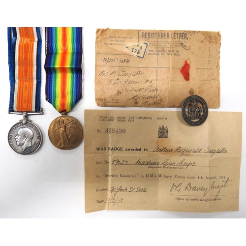 149 - WW1 Medal Pair Gordon Highlanders
consisting silver War and Victory medals named 