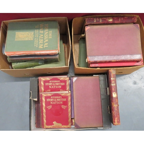 196 - Quantity Of Vintage Military Books
including Hutchinson's Story Of The British Nation ... King Emper... 