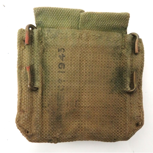 Rare WW2 British 1937 Pattern Colt Automatic Magazine Pouch blancoed ...