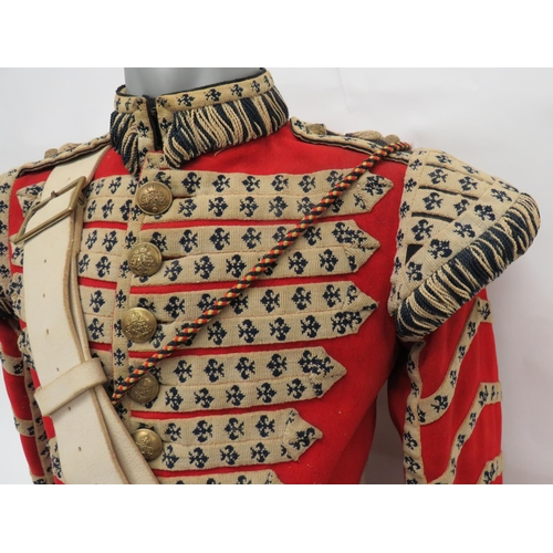 282 - Grenadier Guards Bandsman Uniform And Drum
consisting scarlet, single breasted tunic.  High col... 