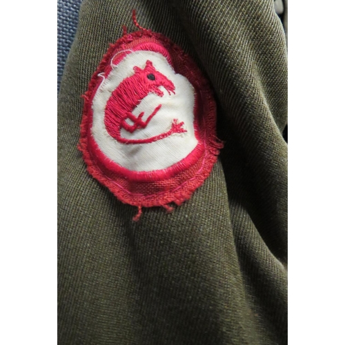 284 - WW2 4th South African Armoured Car Regiment Desert Rats Beret and Uniform
rare example worn by a Lie... 