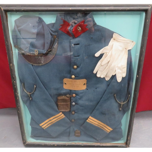 287 - WW1 Period French Officer's Tunic, Kepi And Accessories
all items framed with label 