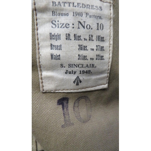 288 - Royal Engineers 1937/40 Pattern Battle Dress Jacket And Trousers
khaki woollen, single breasted, clo... 