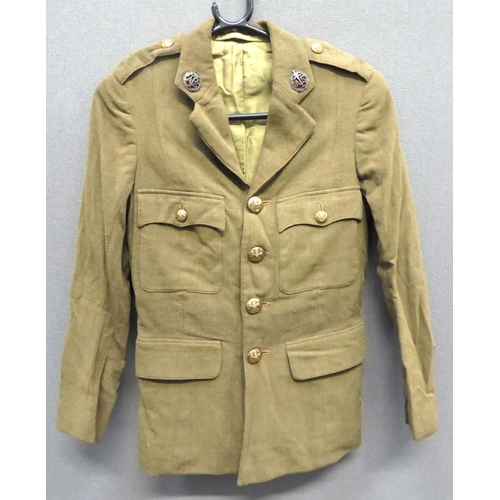 291 - WW2 Utility Pattern ATS Service Dress Tunic
khaki, single breasted, open collar tunic.  Patch c... 