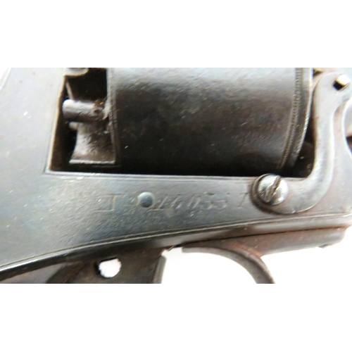 401 - Mid 19th Century Tranter Patent Double Set Trigger Percussion Revolver
54 bore, 6 inch, octagonal ba... 