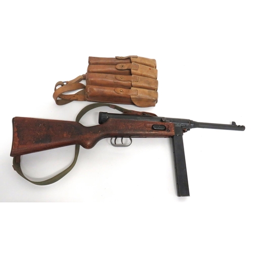 408 - Deactivated Italian M1938/44 Beretta Sub Machine Gun
9 inch, 9 mm blackened barrel.  Front comp... 