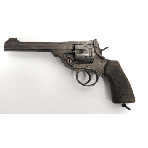 431 - Deactivated WW1 Dated Webley Mark VI Service Revolver
.455, 6 inch barrel with front blade sight. &n... 