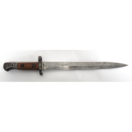 449 - Regimentally Stamped 1903 Pattern Bayonet
12 inch, double edged blade.  Forte with 