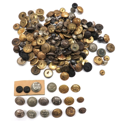 79 - Quantity Of British And Commonwealth Buttons
including white metal Vic crown Canada Militia ... Whit... 