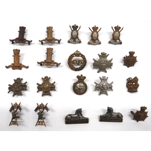 84 - 20 x British Collar Badges Including Victorian
including 3 x bi-metal Vic crown 6th DG ... Bi-metal ... 