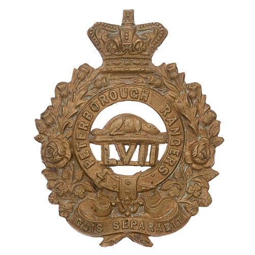 269 - Canadian. 57th Bn. of Infantry (Peterborough Rangers) Victorian glengarry cap badge circa 1879.  Goo... 