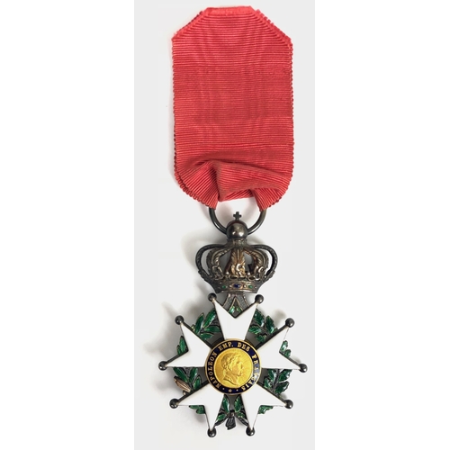 338 - France. Legion of Honour, Knight's breast badge.  Good scarce mid 19th century example with white en... 