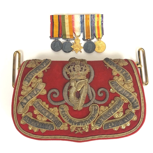 344 - 8th (King’s Royal Irish) Hussars Edwardian Officer pouch and belt circa 1901-10. Good scarce example... 