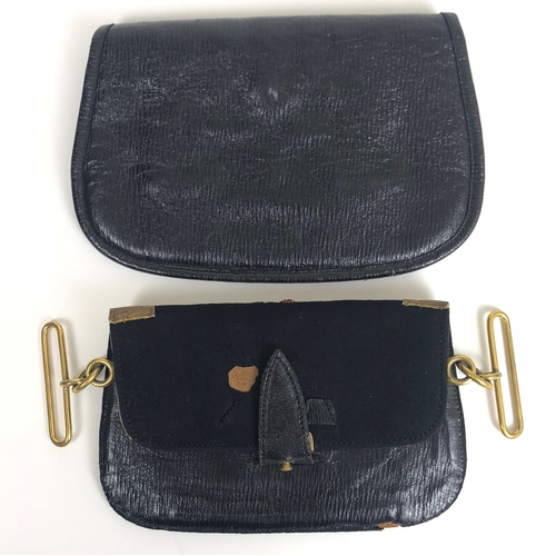 345 - Royal Artillery Victorian Officer’s dress pouch, pouch belt and waist belt.  A good example of dark ... 