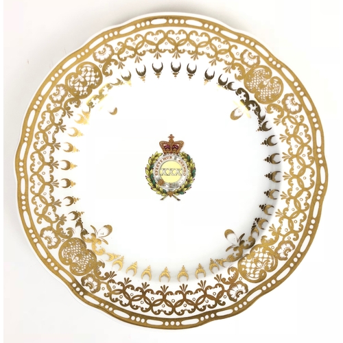 377 - 30th (Cambridgeshire) Foot Victorian Officer’s Mess China Plate  A fine quality example made by the ... 