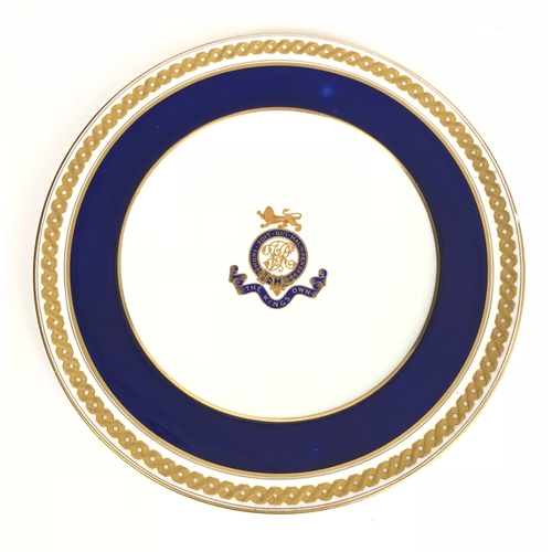 383 - Victorian The King’s Own Regiment Officer’s Mess   China Plate.  A very good fine quality example. T... 