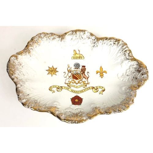 386 - Victorian 2nd VB Manchester Regiment Officer’s Mess China.  A good quality example of on oval dish (... 