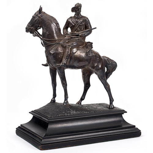 387 - Boer War Imperial Light Horse Trooper 1903 Silver  Statue by Elkington & Co.  This fine quality hall... 