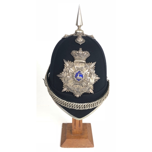 403 - 1st VB Sherwood Foresters (Derbyshire Regt.) Attributed Officer’s Home Service Pattern Helmet & Side... 